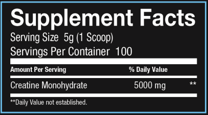 Creatine Monohydrate - 100 Servings